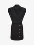Robe droite à encolure bénitier - Noir - 4