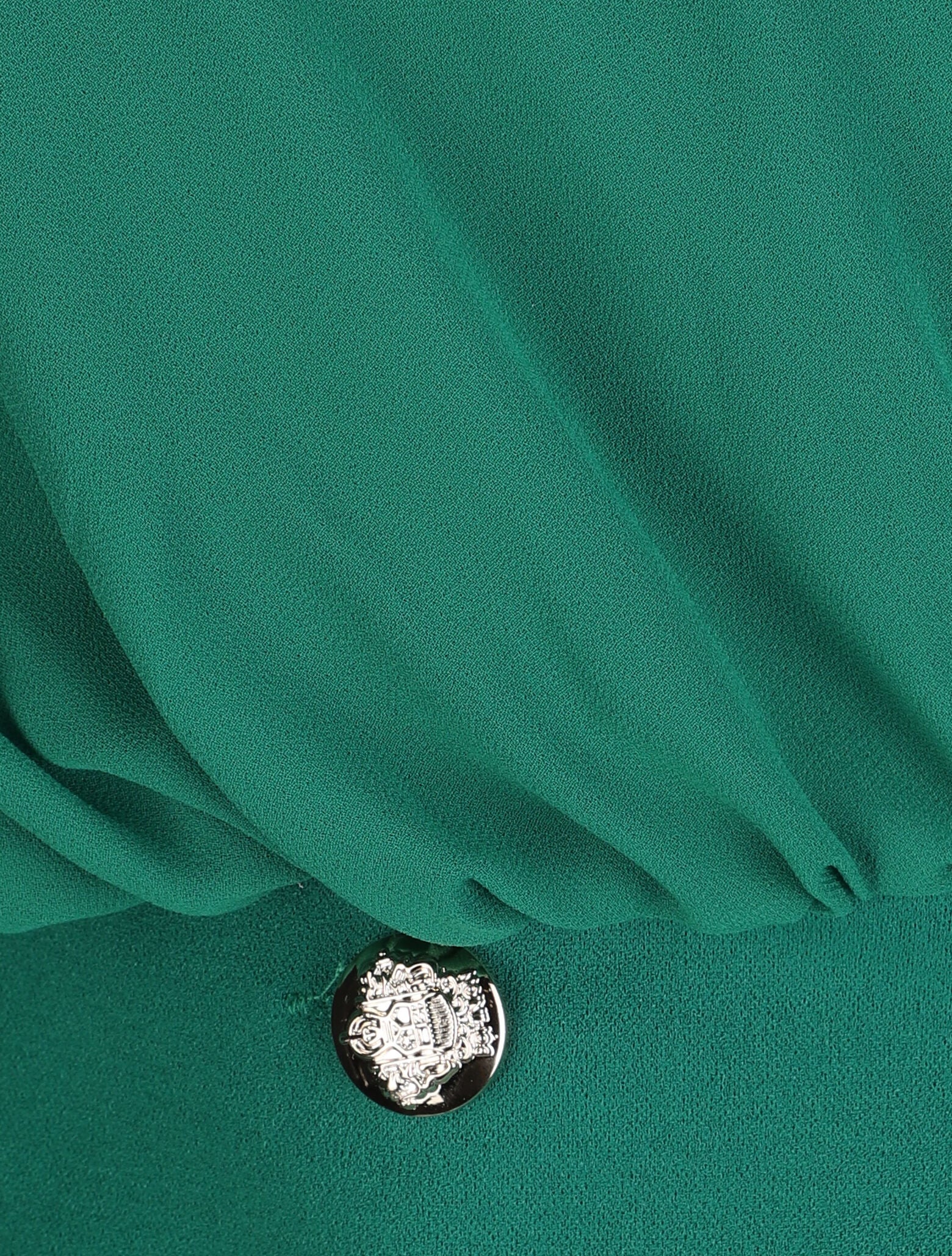 Blouse cache-coeur à boutons stylisés - Vert - 3