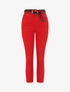 Pantalon uni à revers - Rouge - 4