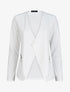 Veste à col biseauté et poches zippées - Blanc - 4