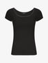 T-shirt stretch à bords irisés - Noir - 1