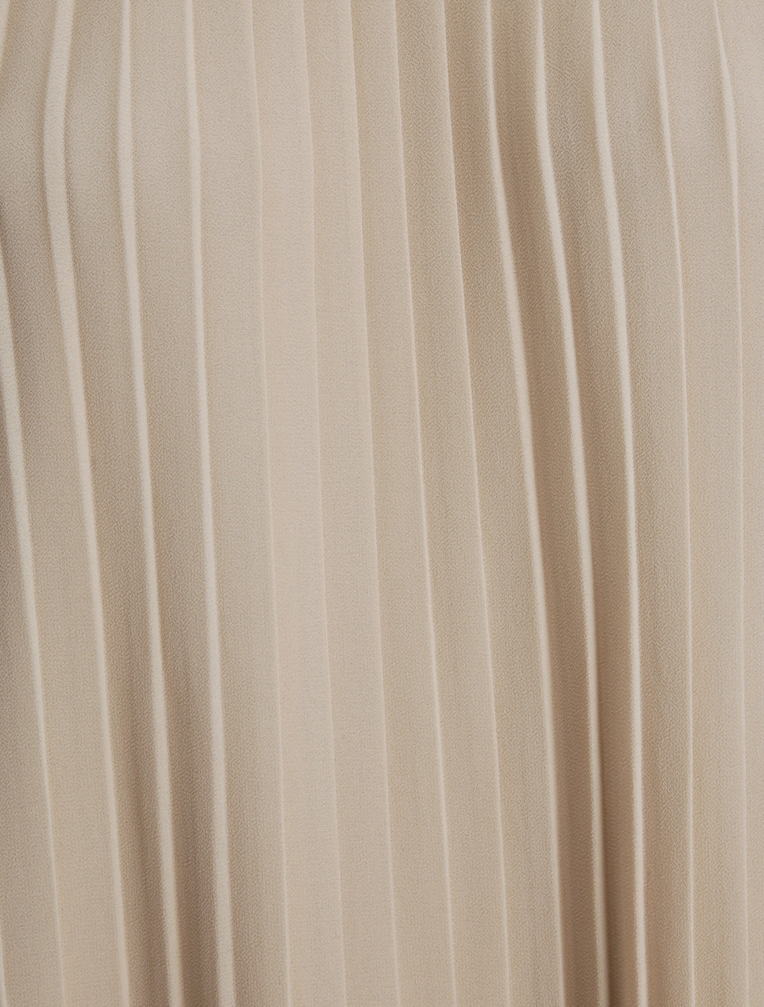 Top droit plissé à épaules volantées - Beige - 3