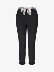 Pantalon chino droit à poches volantées - Noir - 4