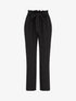 Pantalon fluide paper bag coupe droite - Noir - 1