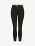 Pantalon slim uni à taille haute - Noir - 4