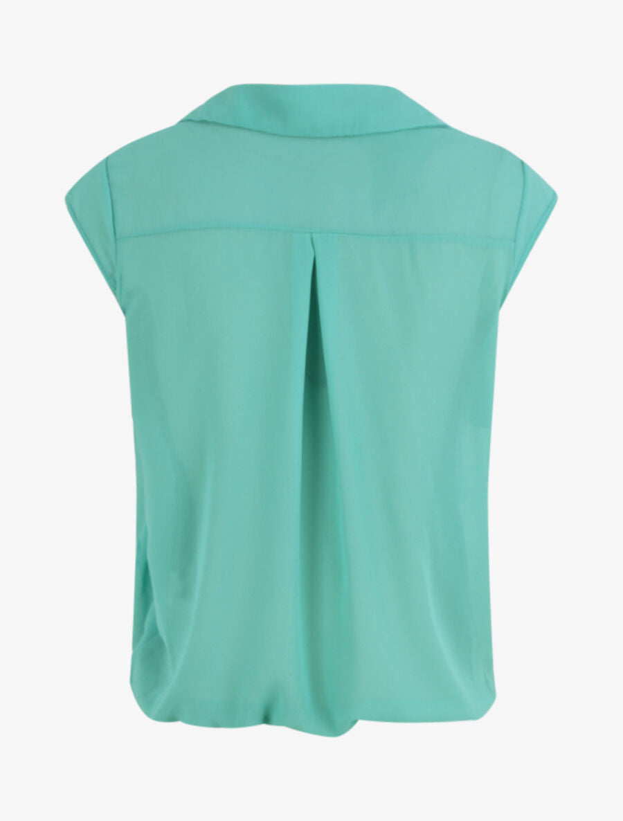 Top uni à bas élastiqué - Vert d&