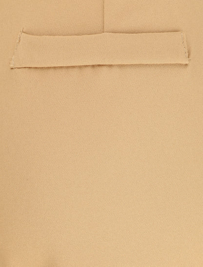 Pantalon fendu coupe droite - Camel - 3