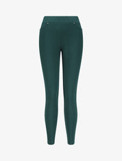 Pantalon slim à taille élastiquée - Vert sapin - 4