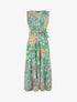 Robe longue évasée imprimé cachemire stylisé - Vert - 3