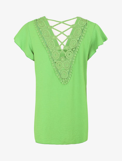 Top fluide à dos crochet - Vert - 2