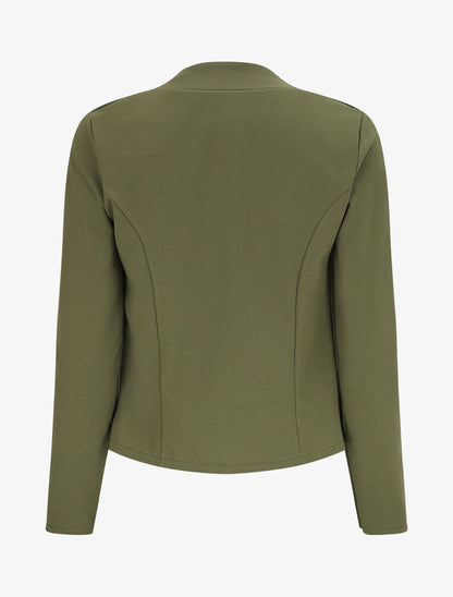 Veste courte unie - Kaki - 2