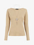 Top côtelé uni manches longues - Beige - 1