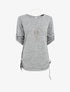 Pull ample à fronces - Gris - 1