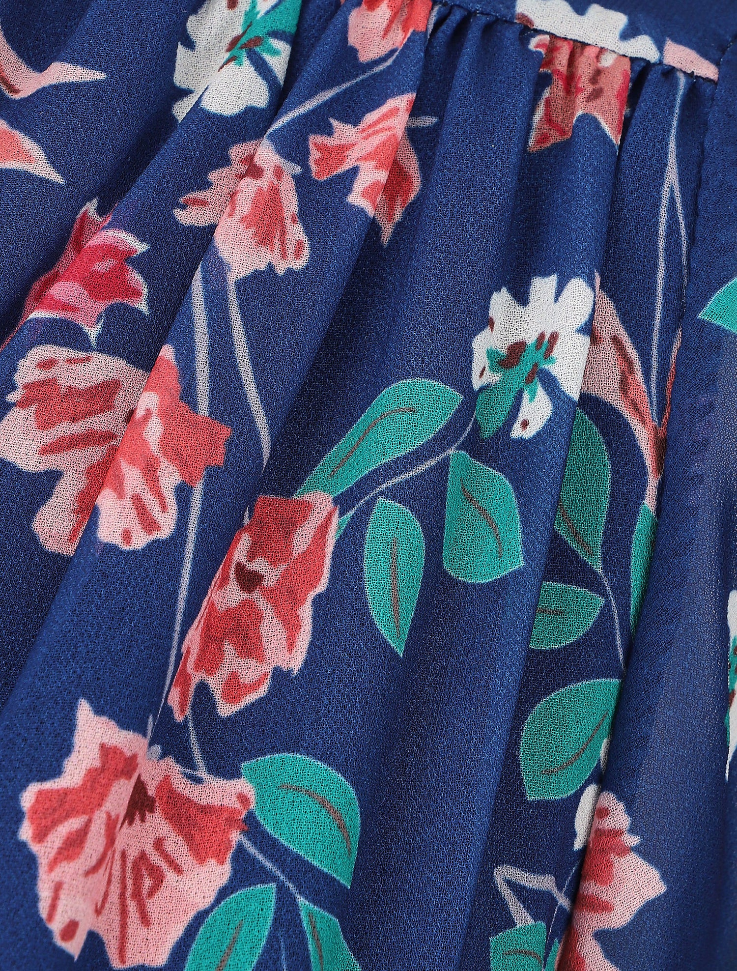 Robe fourreau à buste imprimé petites fleurs - Bleu - 3