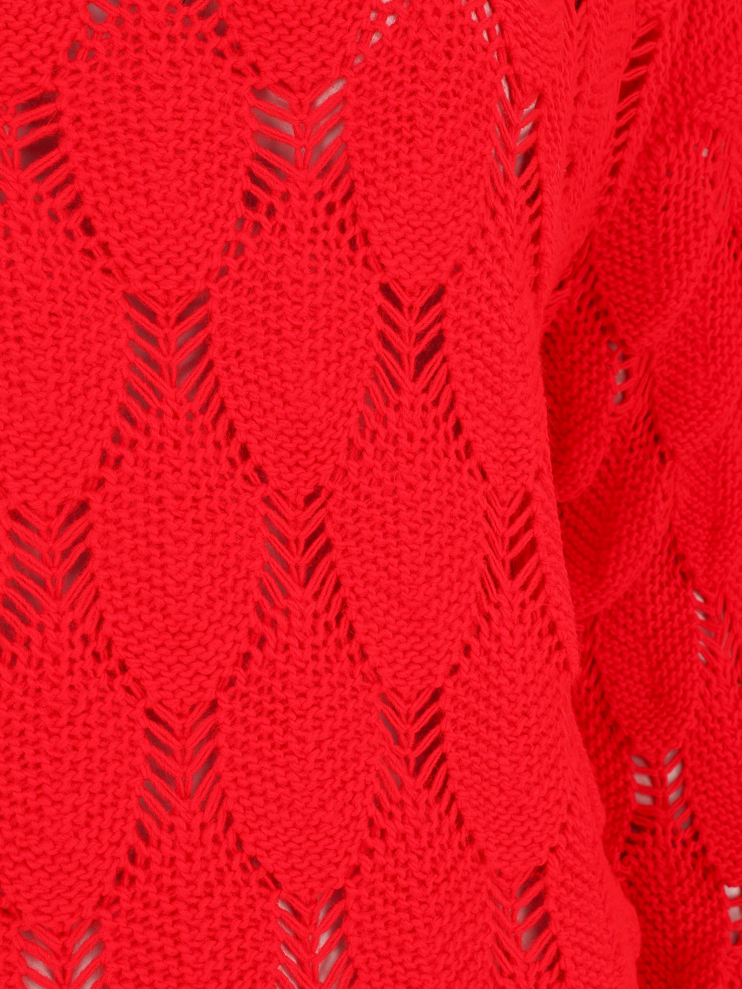 Pull en maille effet écaille - Rouge - 3