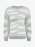 Pull coupe droite imprimé graphique - Gris - 1