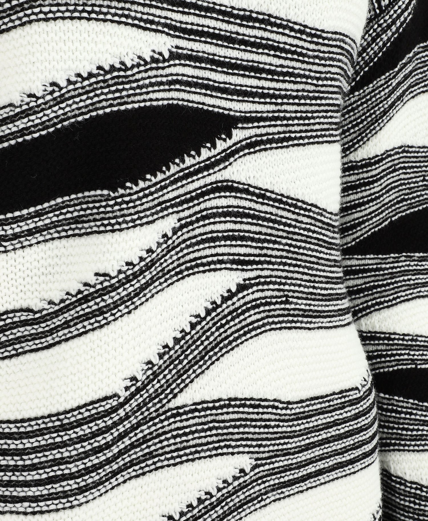 Pull coupe droite imprimé graphique - Noir - 3
