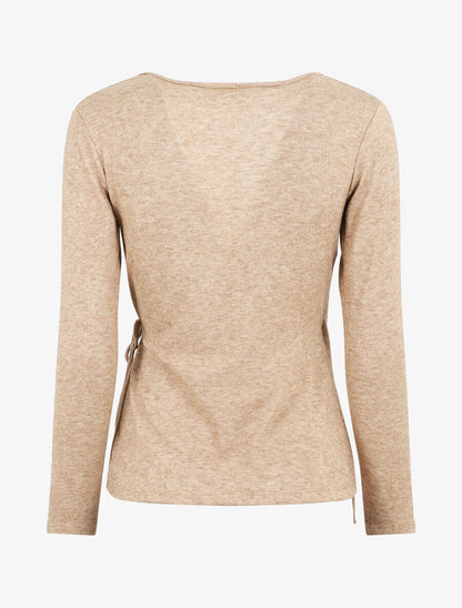 Pull cache-coeur uni - Beige - 2