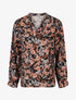 Blouse fluide imprimé floral - Noir - 1