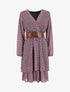 Robe col cache-coeur imprimé mosaïque - Violet - 1