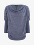 Pull loose col bénitier - Bleu - 1