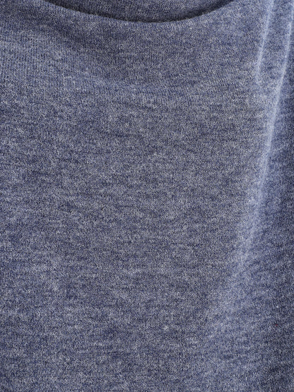 Pull loose col bénitier - Bleu - 3