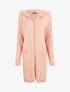 Gilet mi-long à capuche - Rose - 1