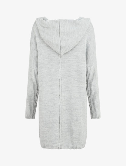 Gilet mi-long à capuche - Gris - 2