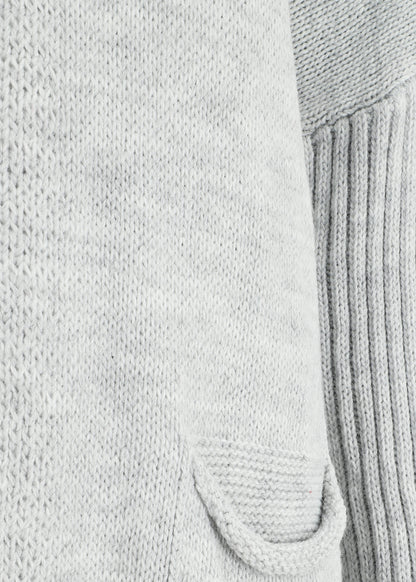 Gilet mi-long à capuche - Gris - 3