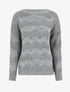 Pull droit uni en maille ajourée - Gris - 5