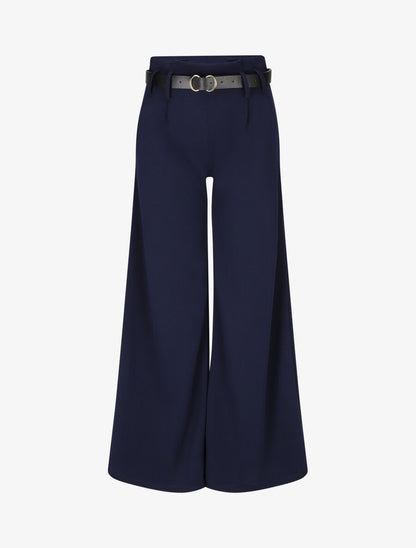 Pantalon fluide coupe ample - Marine - 1