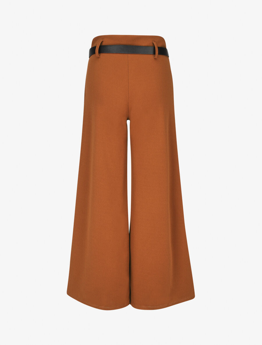 Pantalon fluide coupe ample - Camel - 2