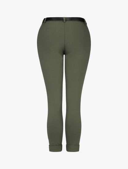 Pantalon droit à poches fantaisies - Kaki - 2