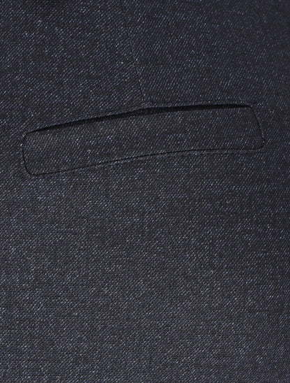 Pantalon droit à bords retroussés - Marine - 3