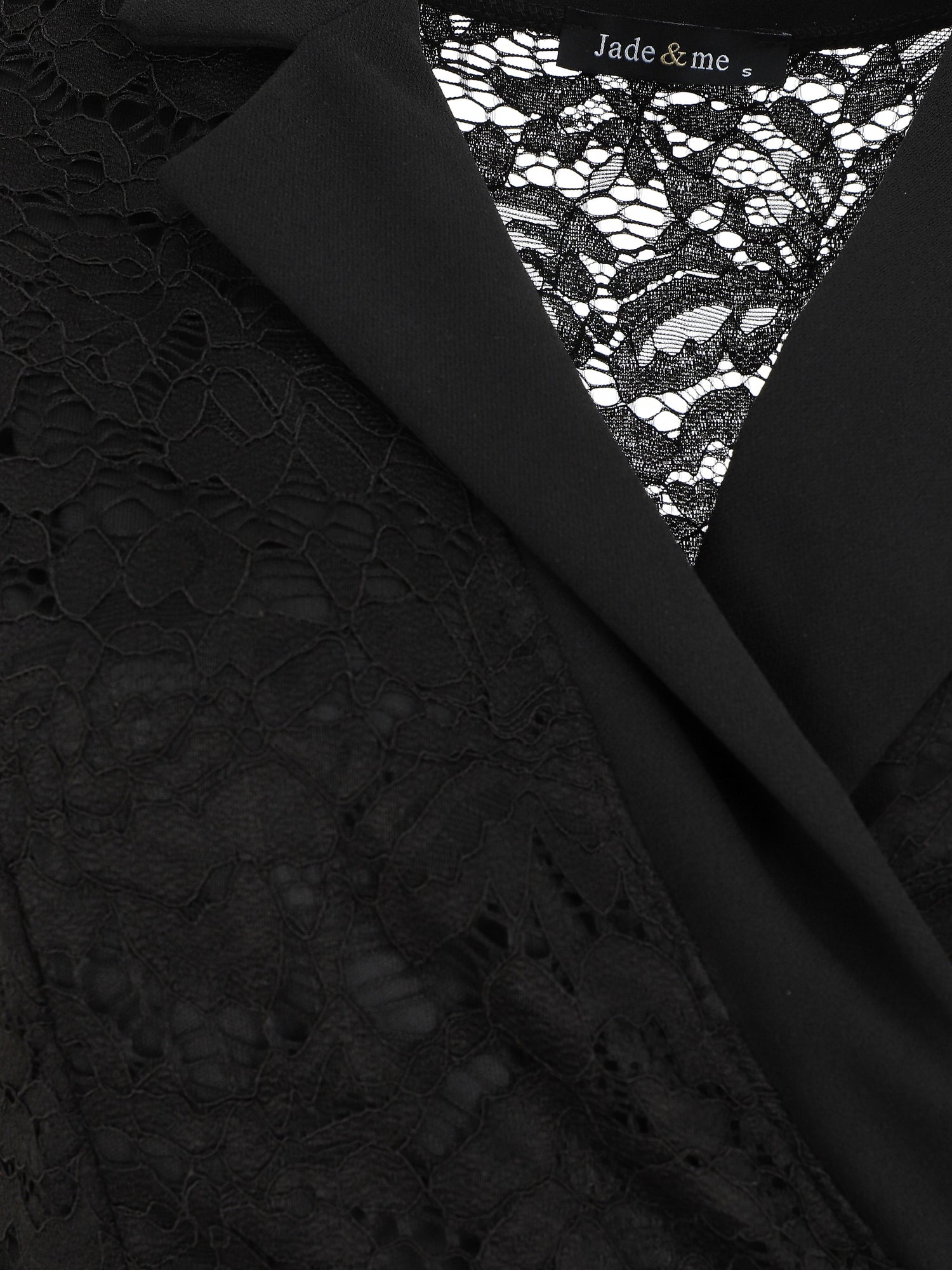 Robe bi-matière à base asymétrique - Noir - 3