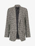 Blazer ample imprimé grec - Blanc - 5