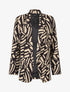 Blazer ample imprimé zèbre - Beige - 4