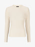 Pull côtelé ajusté à col montant - Beige - 5