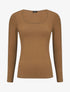 Top uni coupe droite - Camel - 1