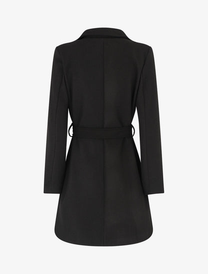 Manteau long uni style perfecto - Noir - 2