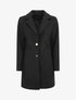 Manteau mi-long à boutons dorés - Noir - 1