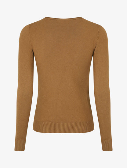 Pull fin uni ajusté - Camel - 2