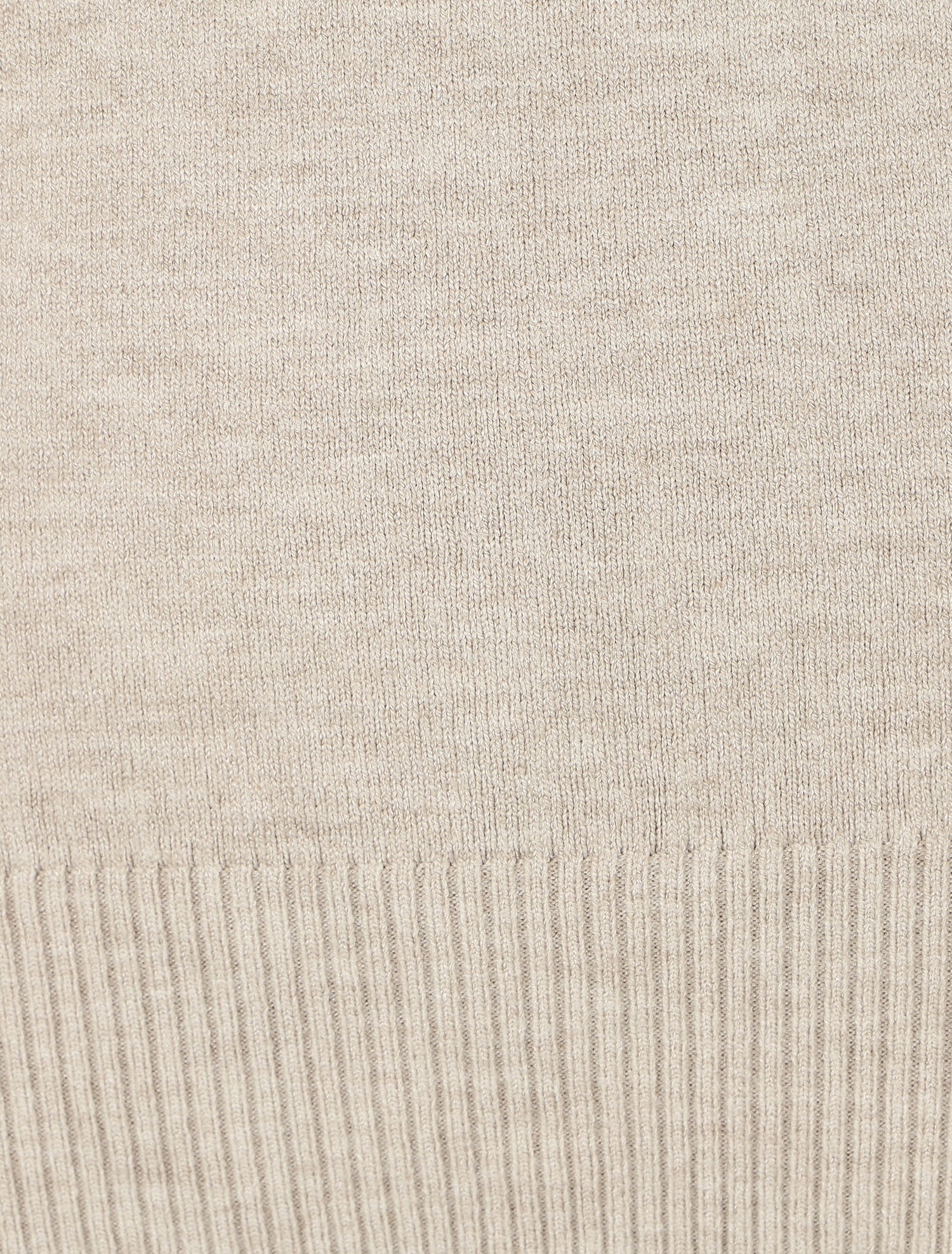 Pull fin uni ajusté - Beige - 3