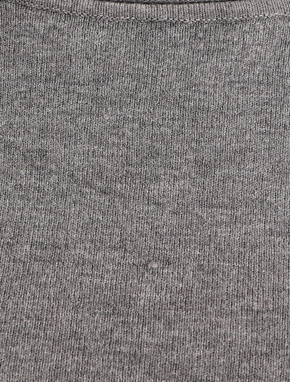 Pull fin uni ajusté - Gris - 3