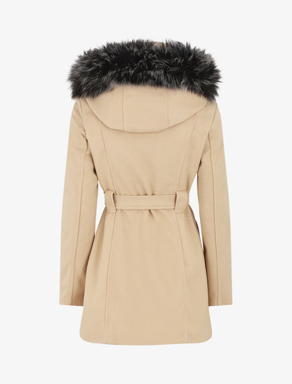 Manteau ajusté à capuche amovible - Beige clair - 2
