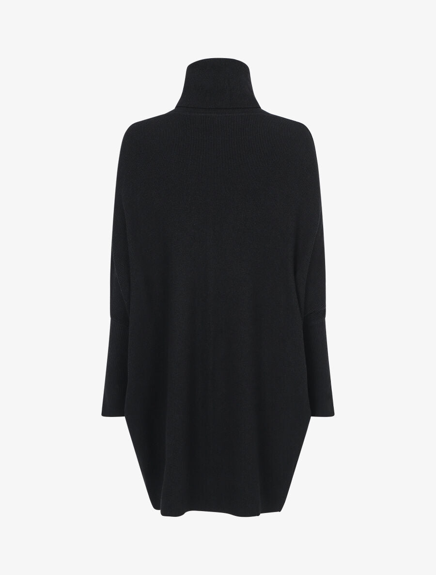 Pull col roulé oversize - Noir - 2