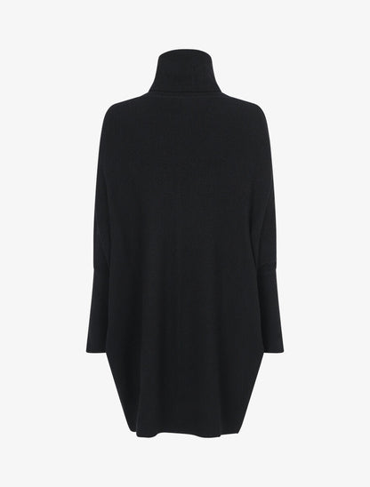 Pull col roulé oversize - Noir - 2