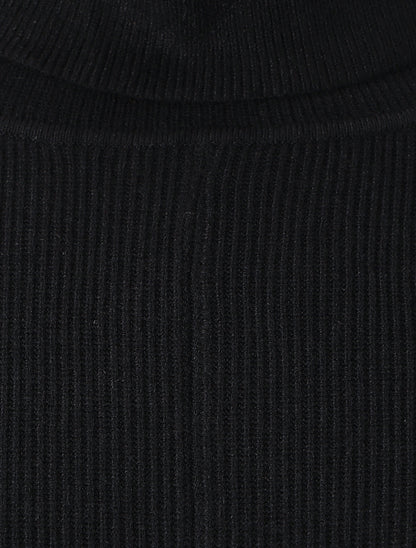 Pull col roulé oversize - Noir - 3