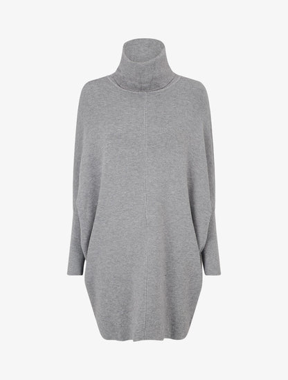 Pull col roulé oversize - Gris - 5