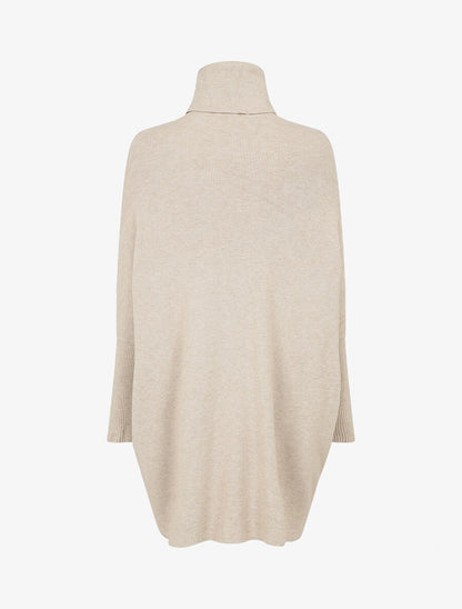 Pull col roulé oversize - Beige - 2